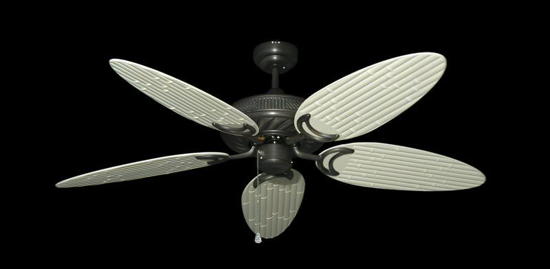 Atlantis Ceiling Fan Intricate Weave Traditional Collection - Wet Rated HD Motor Remote Adaptable