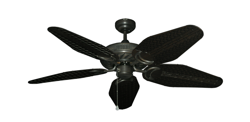 Atlantis Ceiling Fan Intricate Weave Traditional Collection - Wet Rated HD Motor Remote Adaptable