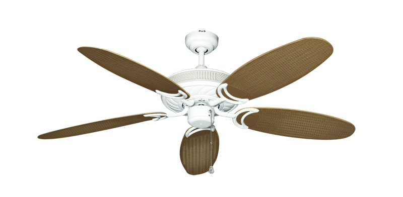 Atlantis Ceiling Fan Intricate Weave Traditional Collection - Wet Rated HD Motor Remote Adaptable