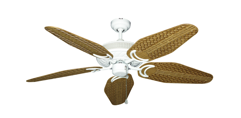 Atlantis Ceiling Fan Intricate Weave Traditional Collection - Wet Rated HD Motor Remote Adaptable