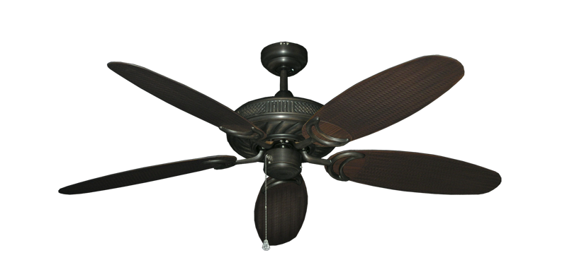 Atlantis Ceiling Fan Intricate Weave Traditional Collection - Wet Rated HD Motor Remote Adaptable