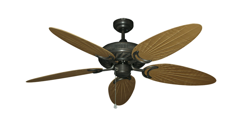 Atlantis Ceiling Fan Intricate Weave Traditional Collection - Wet Rated HD Motor Remote Adaptable