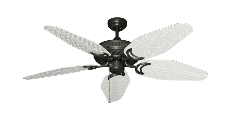 Atlantis Ceiling Fan Intricate Weave Traditional Collection - Wet Rated HD Motor Remote Adaptable