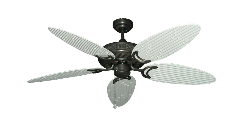 Atlantis Ceiling Fan Intricate Weave Traditional Collection - Wet Rated HD Motor Remote Adaptable