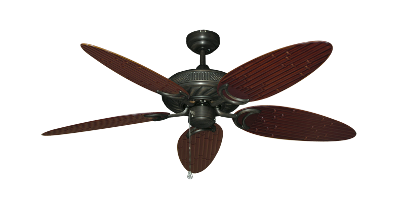 Atlantis Ceiling Fan Intricate Weave Traditional Collection - Wet Rated HD Motor Remote Adaptable