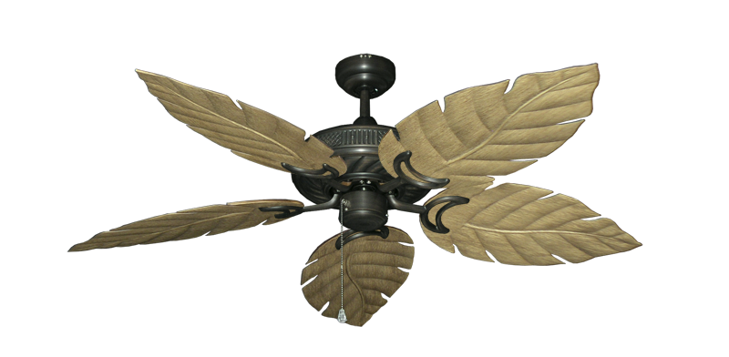 Atlantis Ceiling Fan Intricate Weave Traditional Collection - Wet Rated HD Motor Remote Adaptable