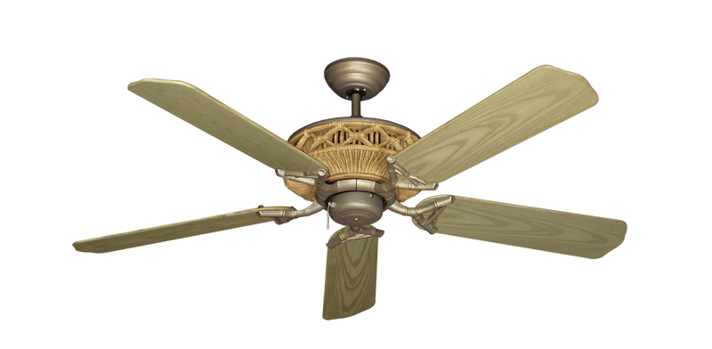 The Tiki Ceiling Fan Outdoor Collection - High Performance Motor Remote Adaptable