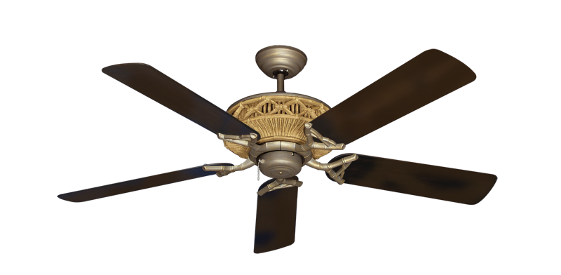 The Tiki Ceiling Fan Outdoor Collection - High Performance Motor Remote Adaptable