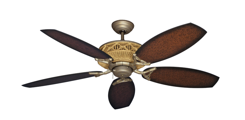 The Tiki Ceiling Fan Outdoor Collection - High Performance Motor Remote Adaptable