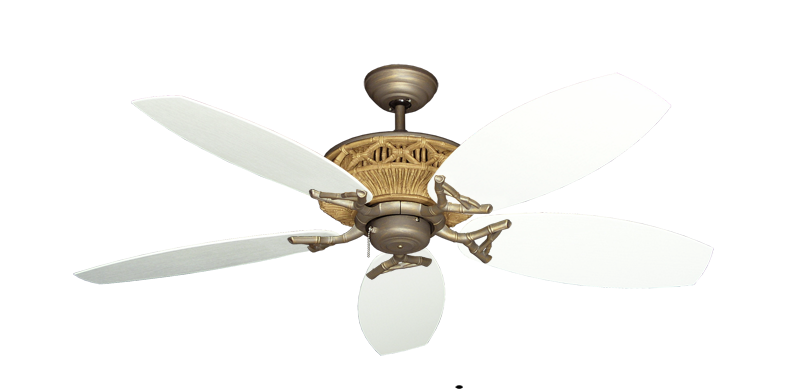 The Tiki Ceiling Fan Outdoor Collection - High Performance Motor Remote Adaptable