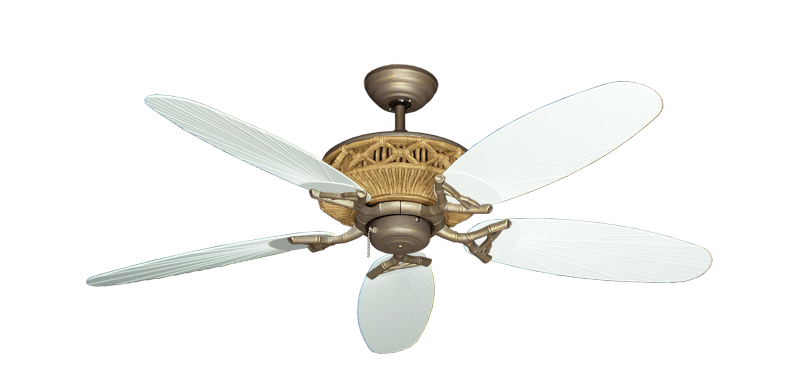 The Tiki Ceiling Fan Outdoor Collection - High Performance Motor Remote Adaptable