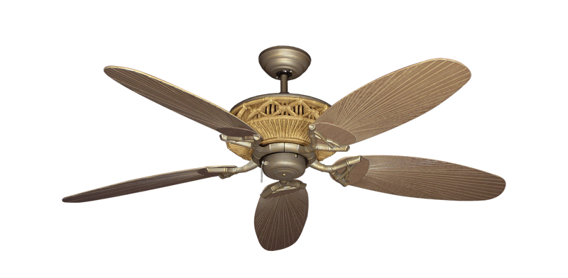 The Tiki Ceiling Fan Outdoor Collection - High Performance Motor Remote Adaptable