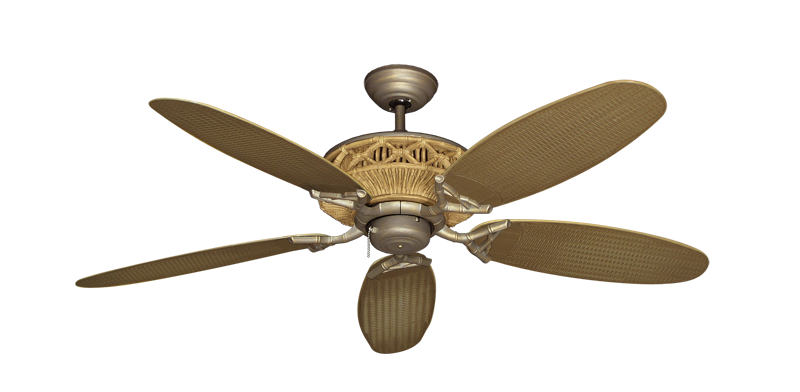 The Tiki Ceiling Fan Outdoor Collection - High Performance Motor Remote Adaptable