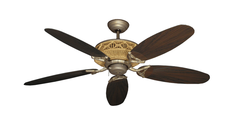 The Tiki Ceiling Fan Outdoor Collection - High Performance Motor Remote Adaptable