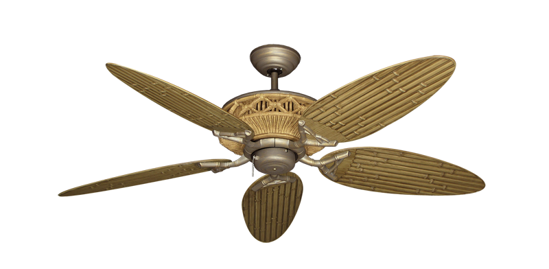 The Tiki Ceiling Fan Outdoor Collection - High Performance Motor Remote Adaptable