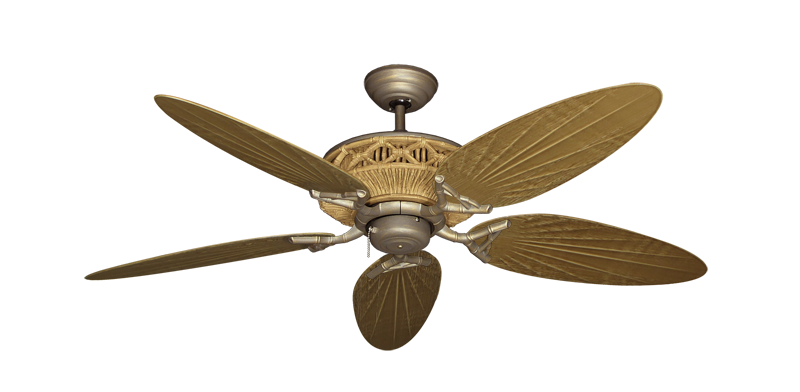 The Tiki Ceiling Fan Outdoor Collection - High Performance Motor Remote Adaptable