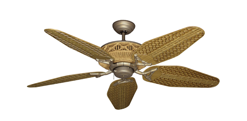 The Tiki Ceiling Fan Outdoor Collection - High Performance Motor Remote Adaptable