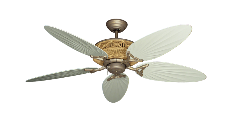 The Tiki Ceiling Fan Outdoor Collection - High Performance Motor Remote Adaptable