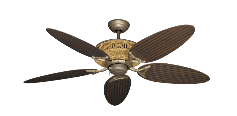 The Tiki Ceiling Fan Outdoor Collection - High Performance Motor Remote Adaptable