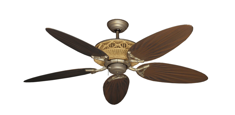 The Tiki Ceiling Fan Outdoor Collection - High Performance Motor Remote Adaptable