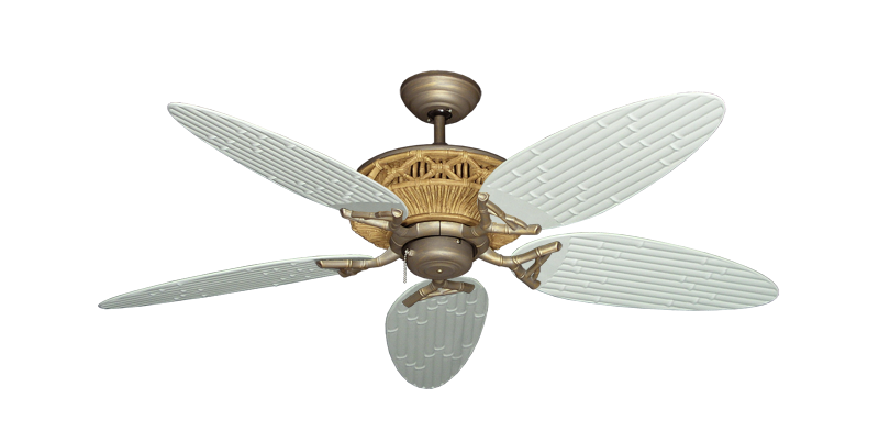 The Tiki Ceiling Fan Outdoor Collection - High Performance Motor Remote Adaptable