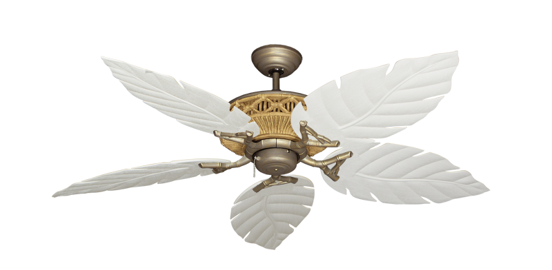 The Tiki Ceiling Fan Outdoor Collection - High Performance Motor Remote Adaptable