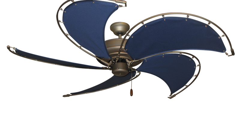 Raindance Nautical Blade Ceiling Fan - Wet Rated Outdoor w/ Stainless Steel Hardware