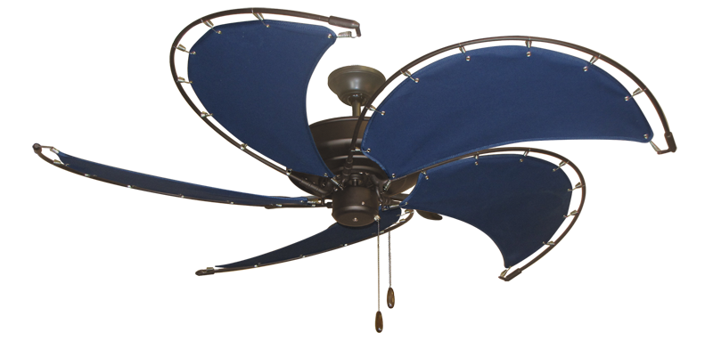 Raindance Nautical Blade Ceiling Fan - Wet Rated Outdoor w/ Stainless Steel Hardware