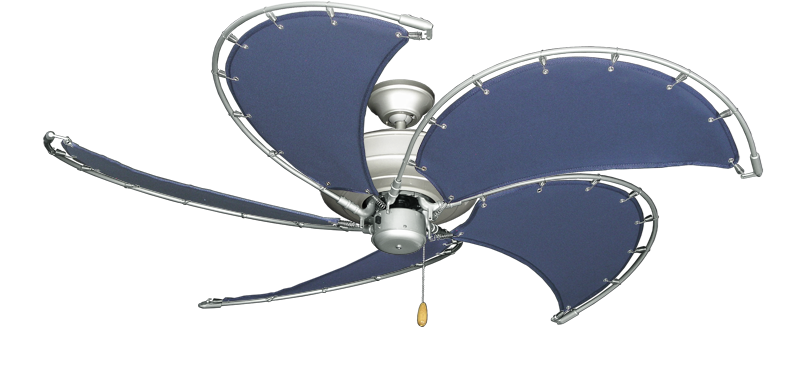 Raindance Nautical Blade Ceiling Fan - Wet Rated Outdoor w/ Stainless Steel Hardware