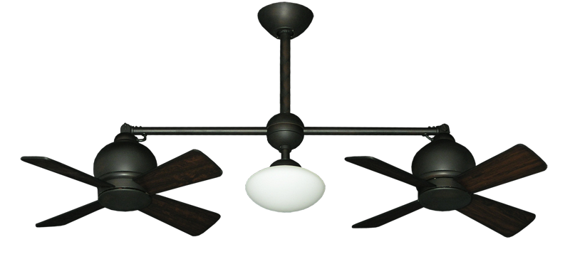 Metropolitan Dual Ceiling Fan Modern Collection w/ Light Indoor/Outdoor w/Remote