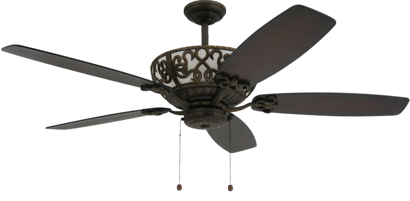 Excalibur 60 in. Ceiling Fan Oil Rubbed Bronze Uplight Ornate Collection - High Performance Motor Remote Adaptable