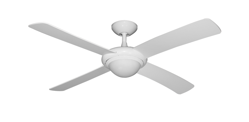 Luna 52" Ceiling Fan Modern Collection Brushed Aluminum Indoor / Outdoor w/ Remote Control