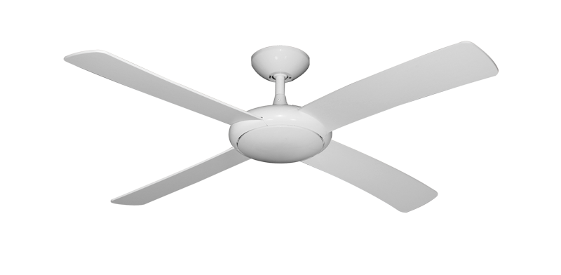 Luna 52" Ceiling Fan Modern Collection Brushed Aluminum Indoor / Outdoor w/ Remote Control