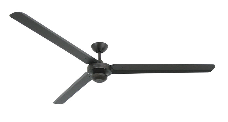 Tornado 72" Stainless Steel Ceiling Fan Modern Collection Indoor / Outdoor w/Remote - High Efficiency Motor