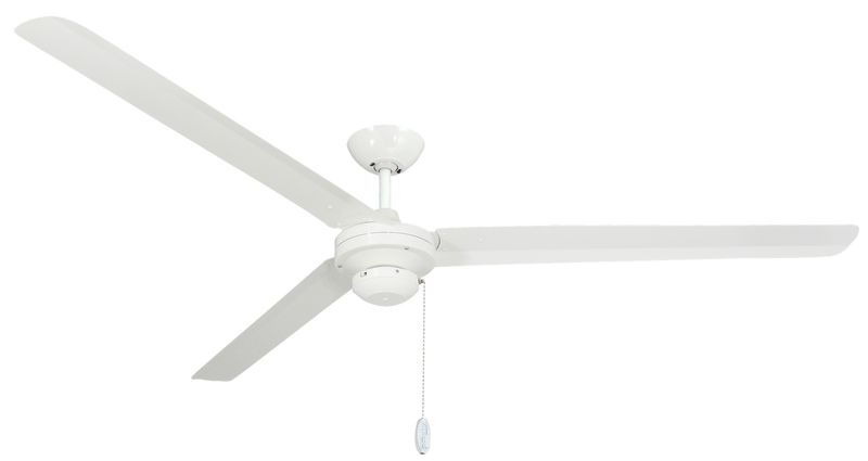 Tornado 72" Stainless Steel Ceiling Fan Modern Collection Indoor / Outdoor w/Remote - High Efficiency Motor