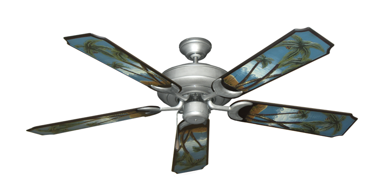 Raindance Nautical Blade Ceiling Fan - Wet Rated Outdoor w/ Stainless Steel Hardware