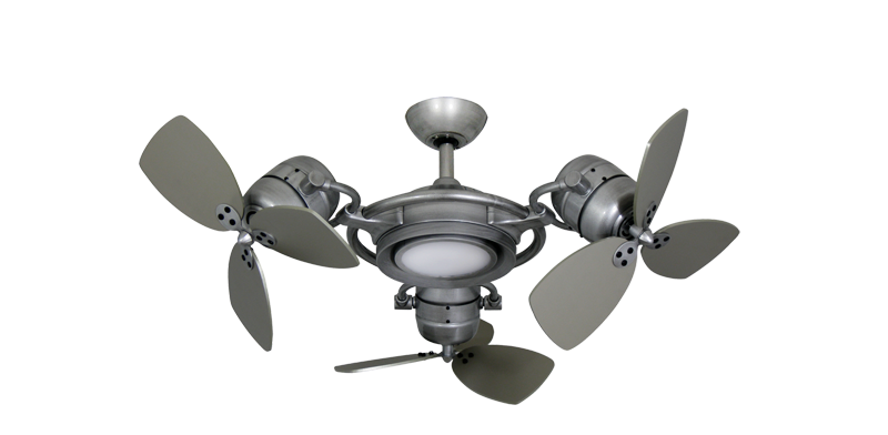 TriStar II Triple Ceiling Fan Modern Collection 3x18" Indoor/Outdoor High Efficiency Motors w/Remote