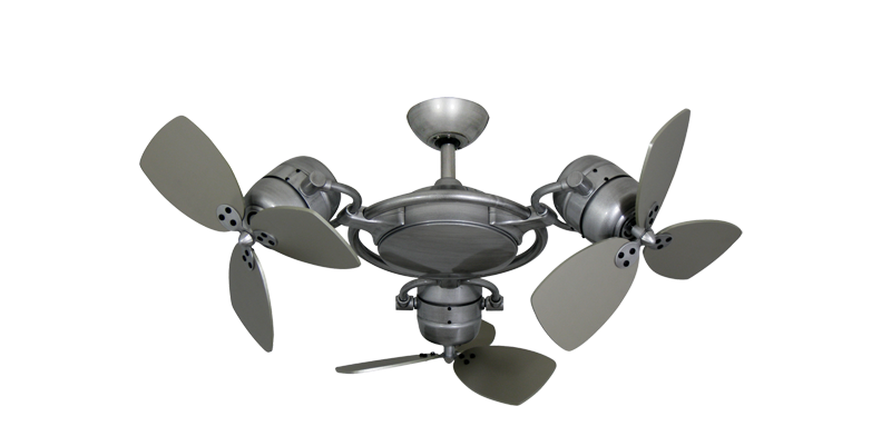 TriStar II Triple Ceiling Fan Modern Collection 3x18" Indoor/Outdoor High Efficiency Motors w/Remote